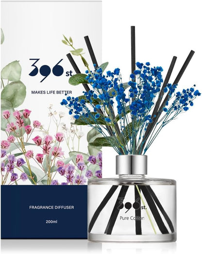 396 st. Rose Flower Reed Diffuser, Vanilla Lavender, 200ml(6.7oz) / Reed Diffuser Sets, Home Fragrance, Scented Oils, Home & Bathroom Décor