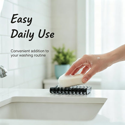 2 Pcs Plastic Bar Soap Holder Soap Tray Non-Slip Soap Saver Self Draining Soap Dish for Bar Soap Clear Soap Dryer for Shower Bathroom Kitchen Restaurant Counter