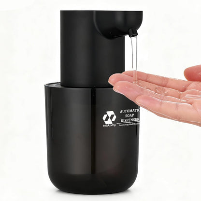 Automatic Foaming Soap Dispenser, 4-Level Touchless Hand Soap Dispenser, USB-C Rechargeable, Wall Mount or Countertop, 13.5oz/400ml, for Bathroom, Kitchen, Office, Hotel, Black