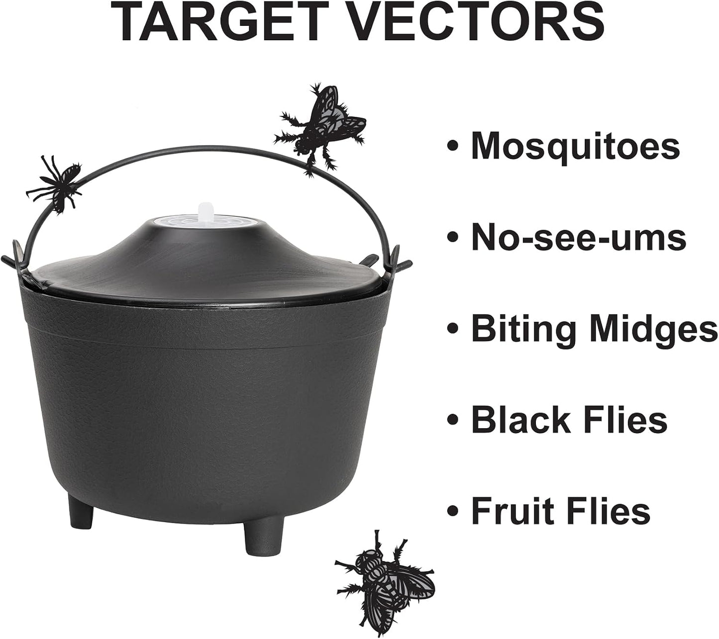 STUCK Pro AGO Mosquito Trap + Decorative Bucket, Naturally Attract & Capture Container-Breeding Mosquitoes, Pet & Kid Safe, Just Add Water & Attractant & Place on the Included Vessel