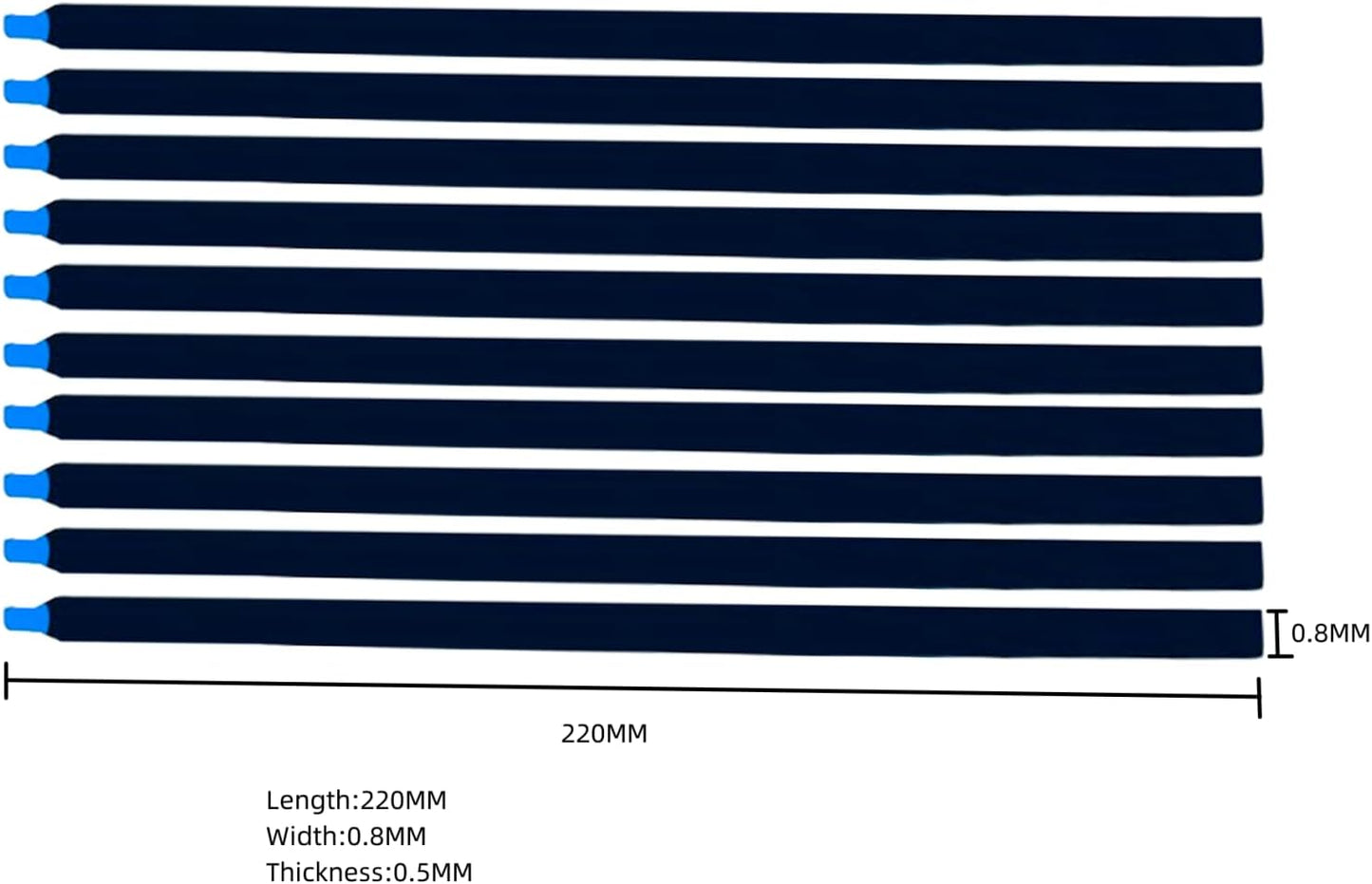 NUIGUBF Black Easy Pull Stretch Tape Laptop，for LED Screen Replacement Panel, Portable Non-Tracking Pull Resistant Double Sided Tape (No Handle 220 * 8 * 0.5mm)