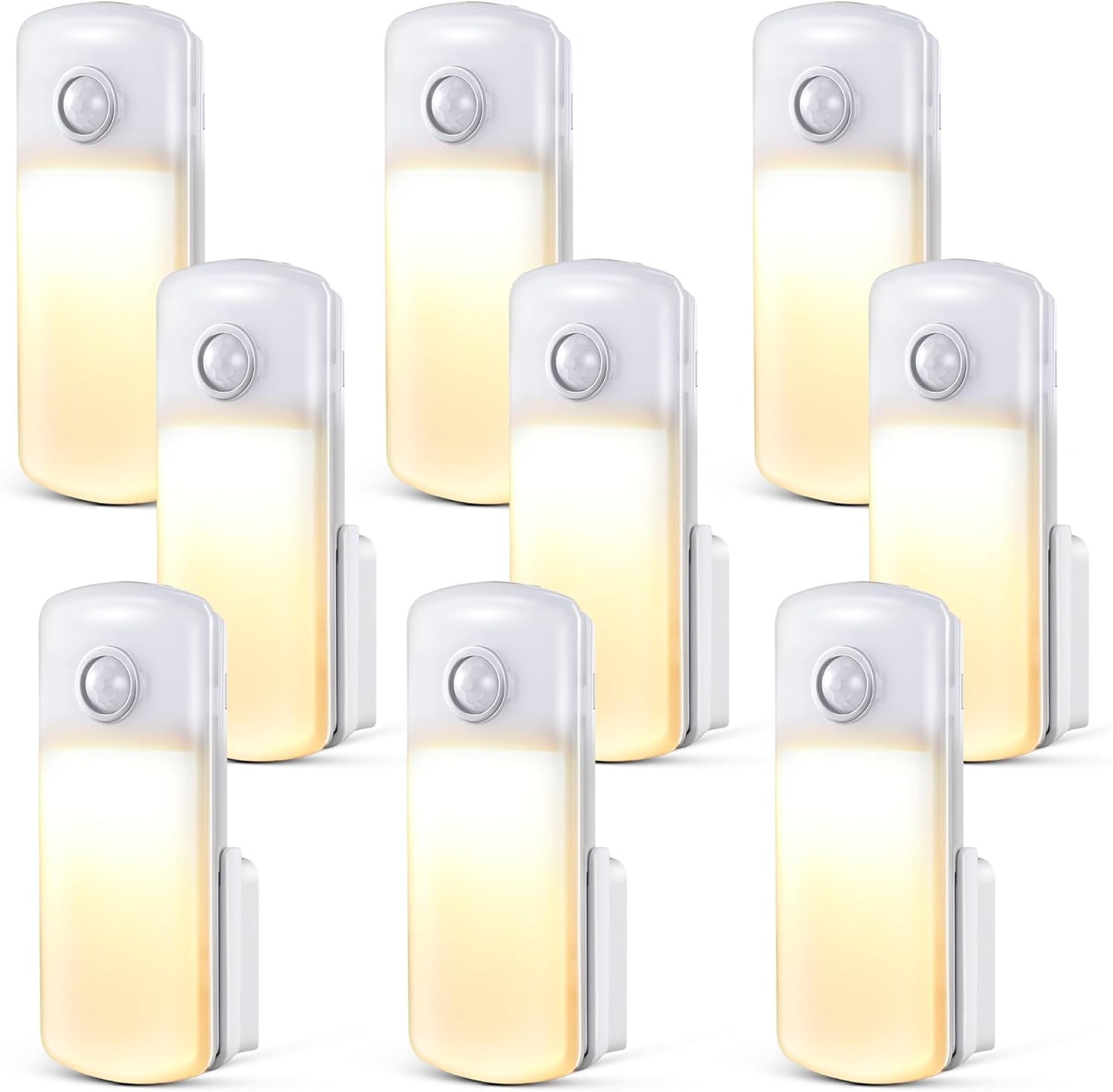 Enhon 4 Pack Emergency Power Failure Night Lights, Motion Sensor Night Light, Automatic Dusk to Dawn, Emergency Lights for Home, Bedrooms, Hallways, Black Outs, Rechargeable