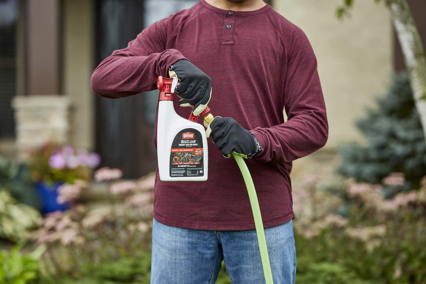 Ortho BugClear Insect Killer for Lawns & Landscapes Ready to Spray - Hose-End Applicator, Outdoor Bug Spray, Kills Mosquitoes, Ants, Spiders, and More, 32 fl. oz.