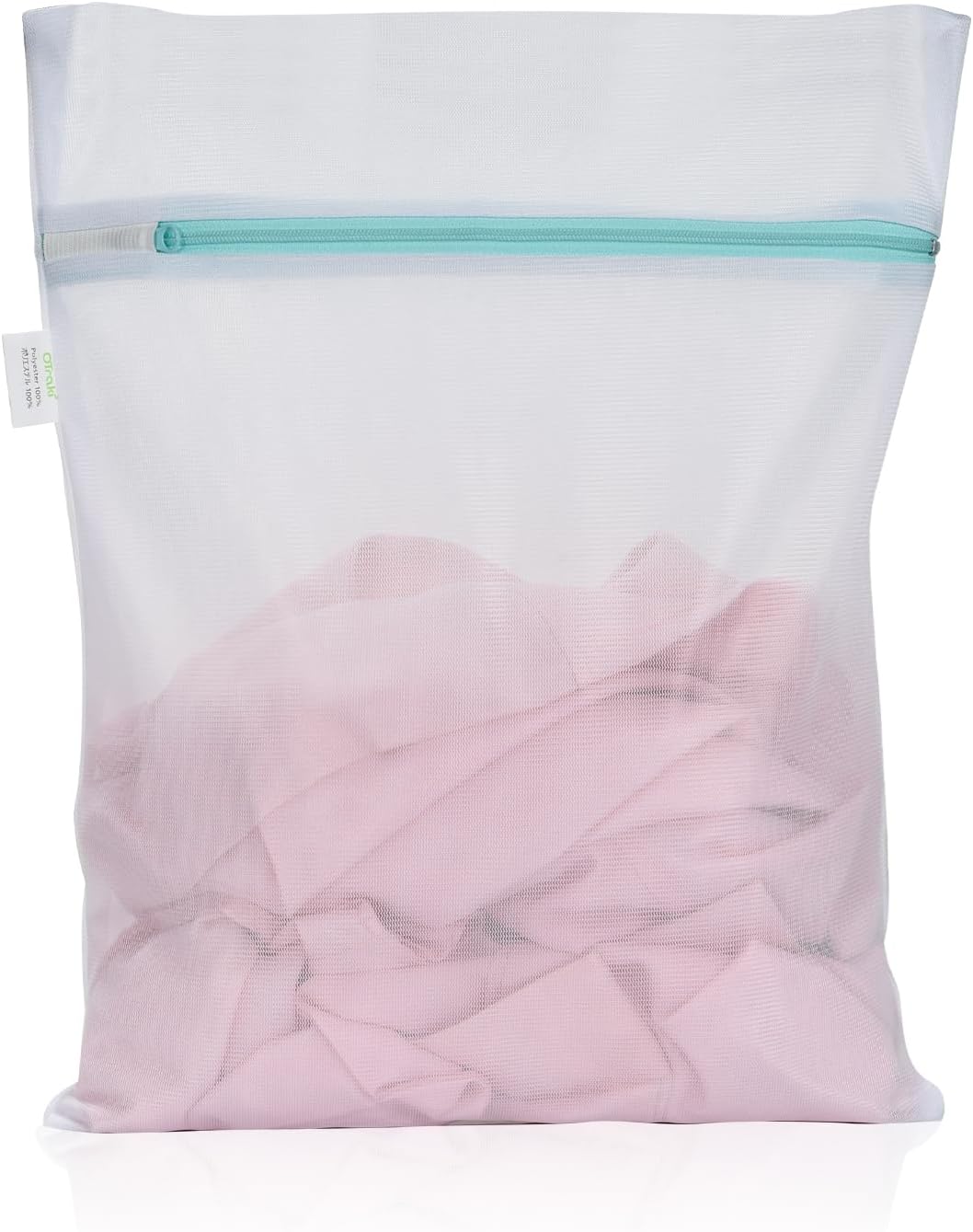 OTraki Large Mesh Laundry Bags 28x35 inch Zipper Mesh Lingerie Bags for Washing Delicates Net Laundry Mesh Bag Machine Washable for Dorm Hotel Camp Don't Drying, Melting 140-176℉, White