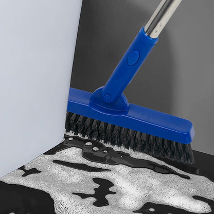 CELOX Grout Brush with Long Handle, 180°Rotation Tile Grout Cleaning Brush, Gray