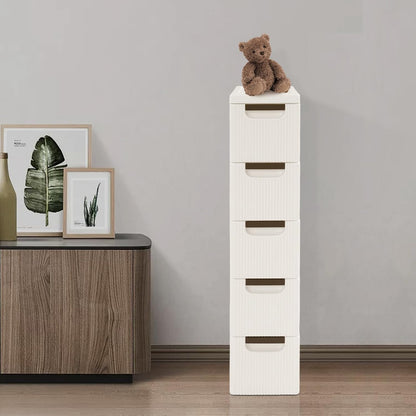 3 Drawers Slim Storage Cart, Narrow Plastic Rolling Organizer Small Cabinet Container with Wheels for Small Spaces, Kitchen, Laundry, Office, Bedroom (3 Drawers)