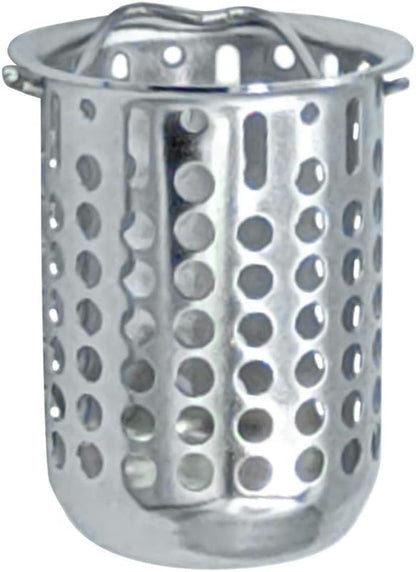Junior Basket Strainer Stainless Steel Strainer Basket, 2.25 Inch Deep Flange Replacement Strainer with Handle