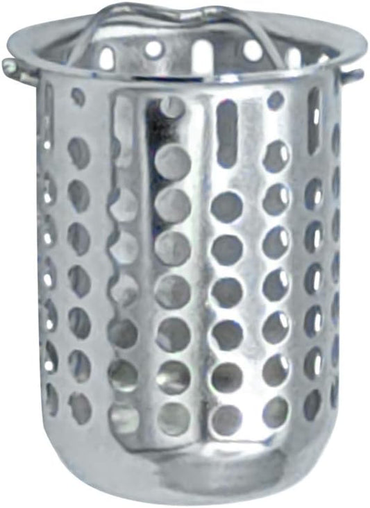 Junior Basket Strainer Stainless Steel Strainer Basket, 2.25 Inch Deep Flange Replacement Strainer with Handle