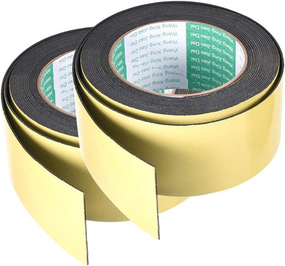 uxcell Sealing Foam Tape 5mm Wide 3mm Thick 4m/13ft Long, Self Adhesive Weather Strip for Window Door Insulation, Pack of 2