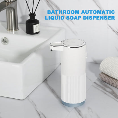 RYTOXILO Automatic Soap Dispenser, 2 Pack Black Touchless Liquid Soap Dispenser for Bathroom, 13.5 Fl Oz Plastic Electric Auto Dish Soap Dispensers Wall Mount for Kithcen with Adjustable Volume