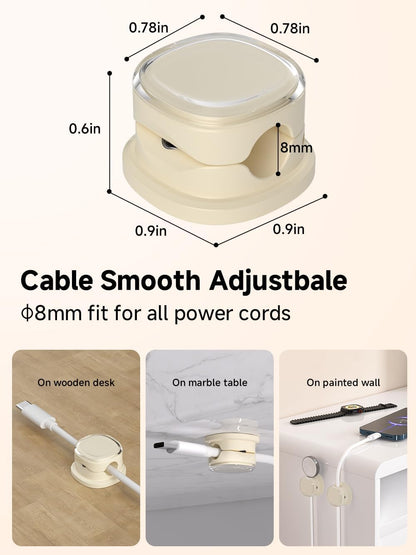 Magnetic Cable Clips, Adjustable Cord Holder Management, Adhesive Wire Keeper Organizer for Home Office Desk Phone PC Car Wall Desktop Nightstand Appliance (9-Pack Black Crystal)
