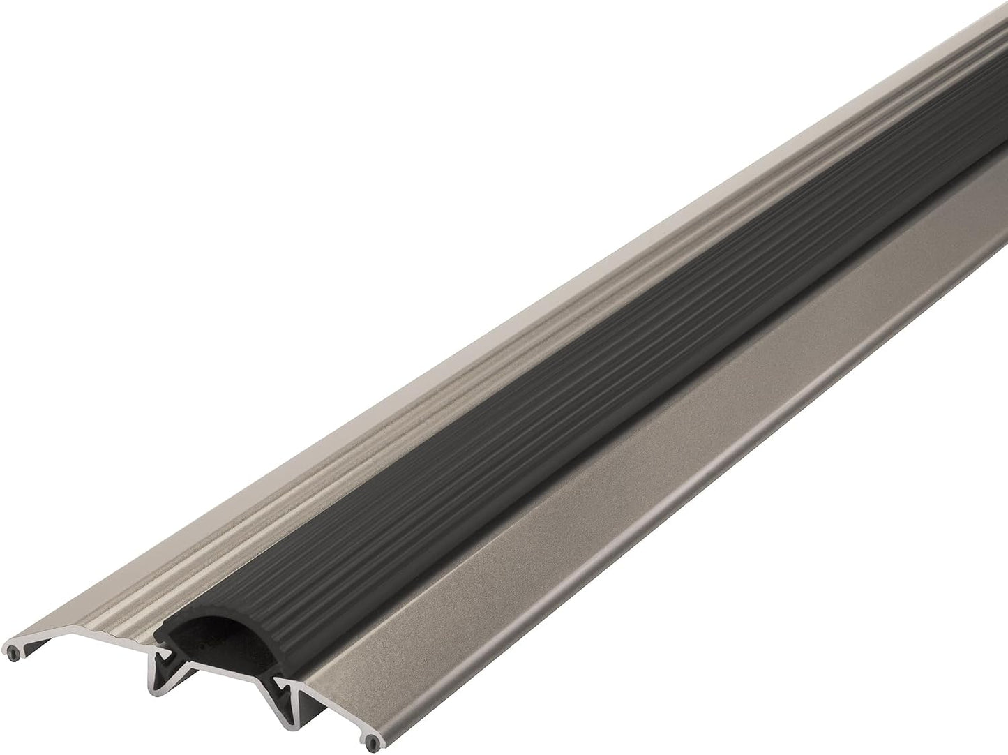M-D Building Products 08102 3-3/4 in. x 3/4 in. x 36 in. Silver Aluminum and Vinyl Heavy-Duty Low-Profile Threshold