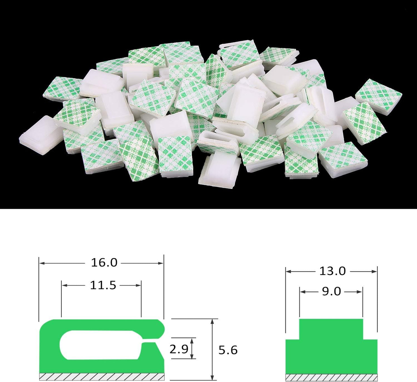 PETKNOWS 80PCS Adhesive Cable Clips Clear Light Strip Mounting Clips | Clear Acrylic, Desk Outdoor Wall, Organizing Wire Managing Cord, Self Adhesive Light Strip Mounting Clips