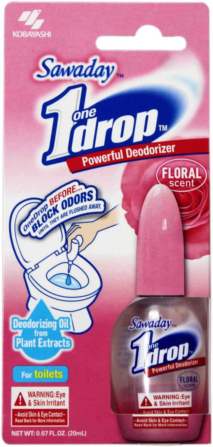 One-Drop Powerful Deodorizer, Floral Scent 0.67 Ounce 6 Pack