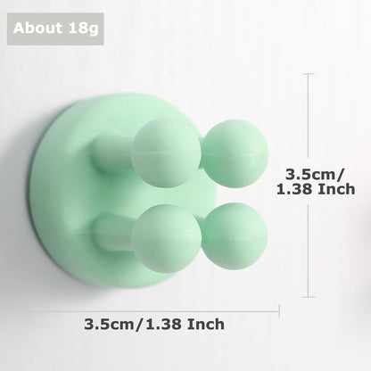 4 pcs Silicone Toothbrush Holder Multi-Function Hook Waterproof self Adhesive Single Toothbrush Hook Plug Holder for Wall for Hanging Bathroom Kitchen Living Room Office