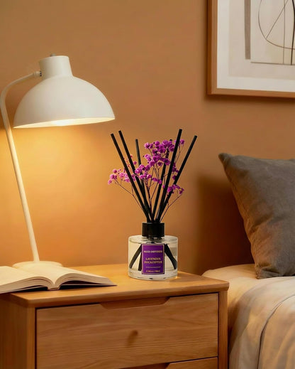 Reed Diffuser Set-Lemon Verbena Scent Fragrance Oil Diffuser with 6 Reed Sticks | Home & Bedroom Bathroom Decor,3.38 fl oz (100ml)