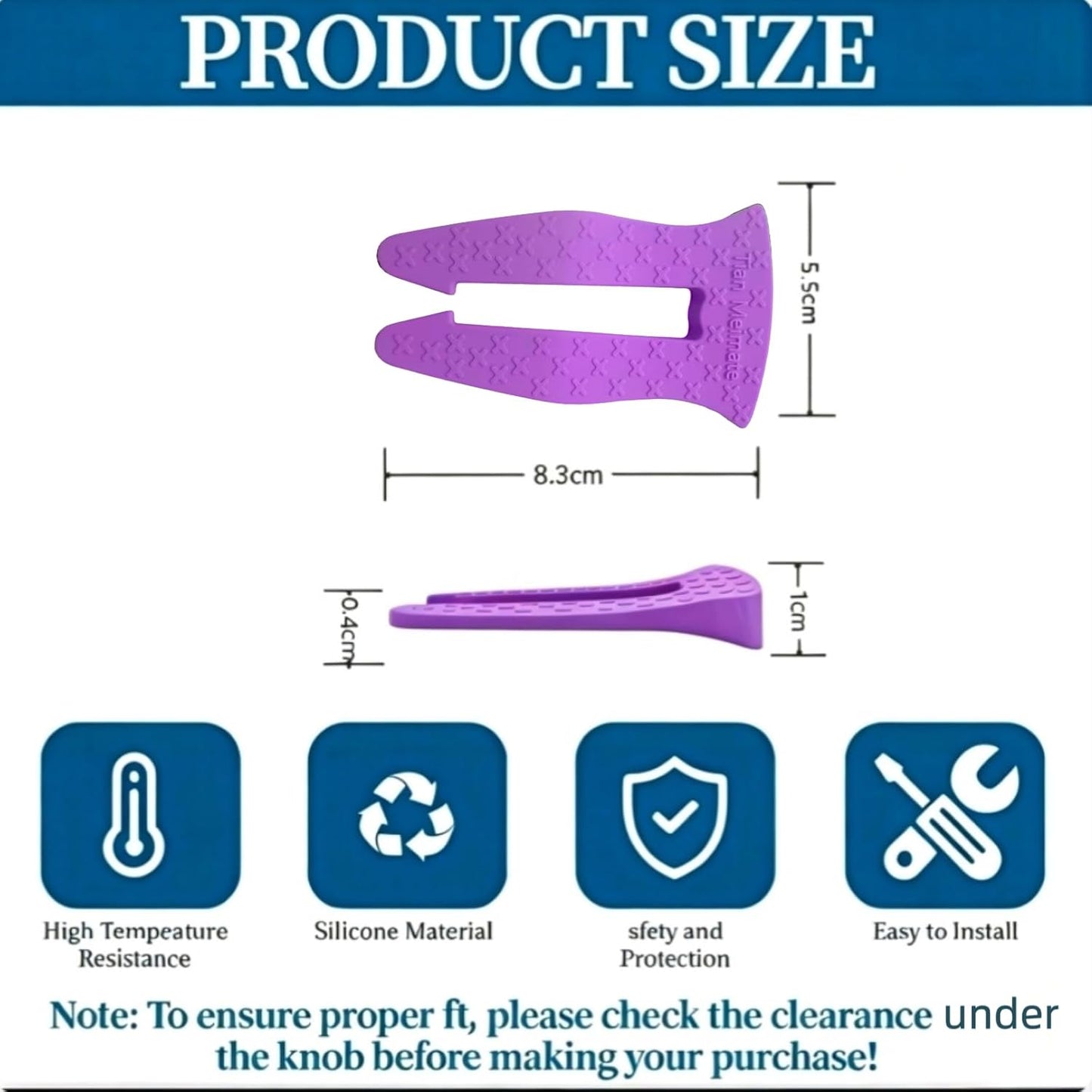 Universal Stove Knob Locks(5 Pack Purple) Child Proof Gas Stove Safety Lock with Key, Easy Install No Tools Needed, Heat Resistant Baby Proofing Essentials for Kitchen Cooktop