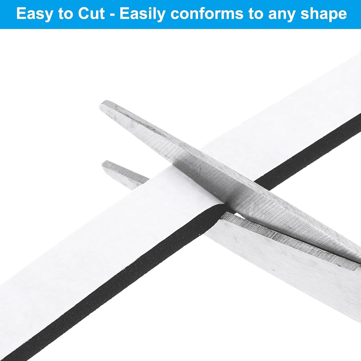 PATIKIL Weather Stripping Door Seal Strip, 3/8 Inch x 1/4 Inch x 32 Ft Self Adhesive Soundproof High Density Foam Tape Insulation for Door Window Air Conditioning, White - Colors A