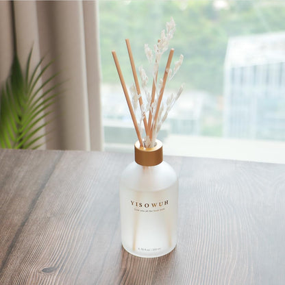 Reed Diffuser - Jasmine Tea - 200ml Reed Diffuser Set with Essential Oils and 8 Reeds, Long-Lasting Fragrance for Home, Bathroom, Bedroom, Room, Decor