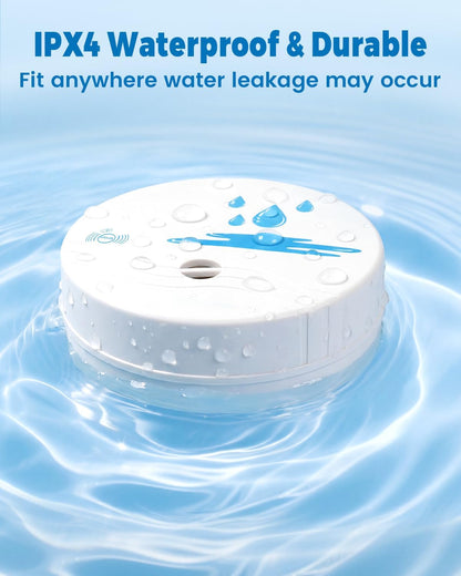 5 Pack Water Leak Detectors for Home, 100dB Waterproof Water Sensor Alarm Leak Detector for Basements, Bathrooms, Laundries, Sinks, and Windows(Battery Included)