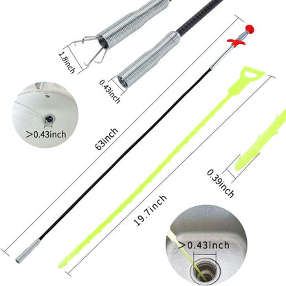 DR.PEN Flexible Grabber Claw Pick Up Reacher Tool (Drain Clog Remove Tool), With 4 Claws Bendable Hose Pickup Reaching Assist Tool for Litter Pick, Home and Kitchen Sink, Drains, Toilet (35.4 inch)