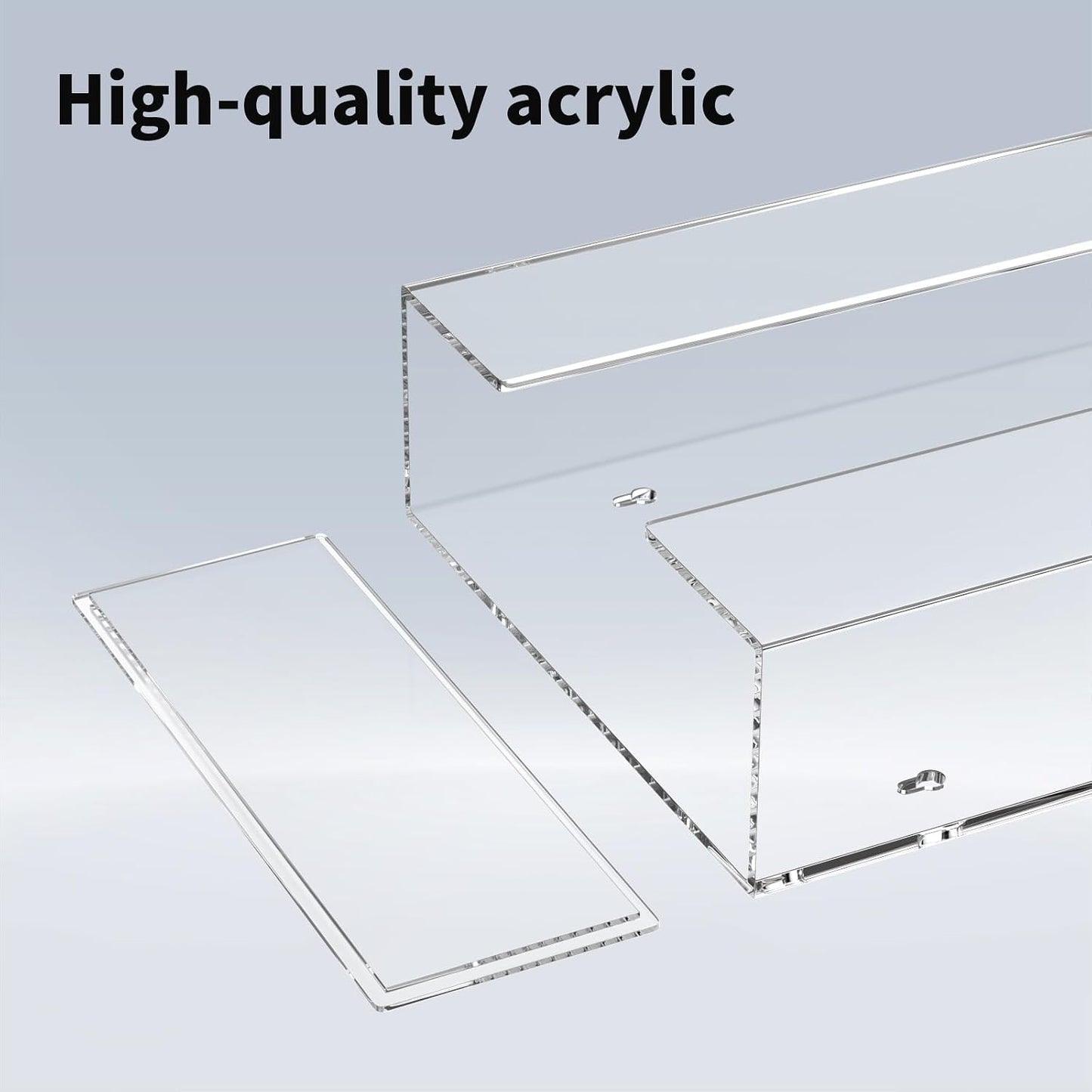 HIIMIEI Acrylic Glove Dispenser Wall Mount, Clear Plastic Glove Rack Floating Triple Gloves Box Holder 16.1'' X 10.2'' X 3.8'', Capacity Of 3 Glove Boxes