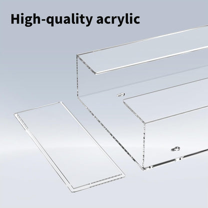 HIIMIEI Acrylic Glove Dispenser Wall Mount, Clear Plastic Glove Rack Floating Triple Gloves Box Holder 16.1'' X 10.2'' X 3.8'', Capacity Of 3 Glove Boxes