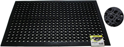 HAWK Heavy Duty Rubber Scraper Mat | Size 18" x 30" (45 x 75 cm) | 9mm Thickness | Anti Slip | Anti Fatigue | Great For Cleaning Boots & Shoes