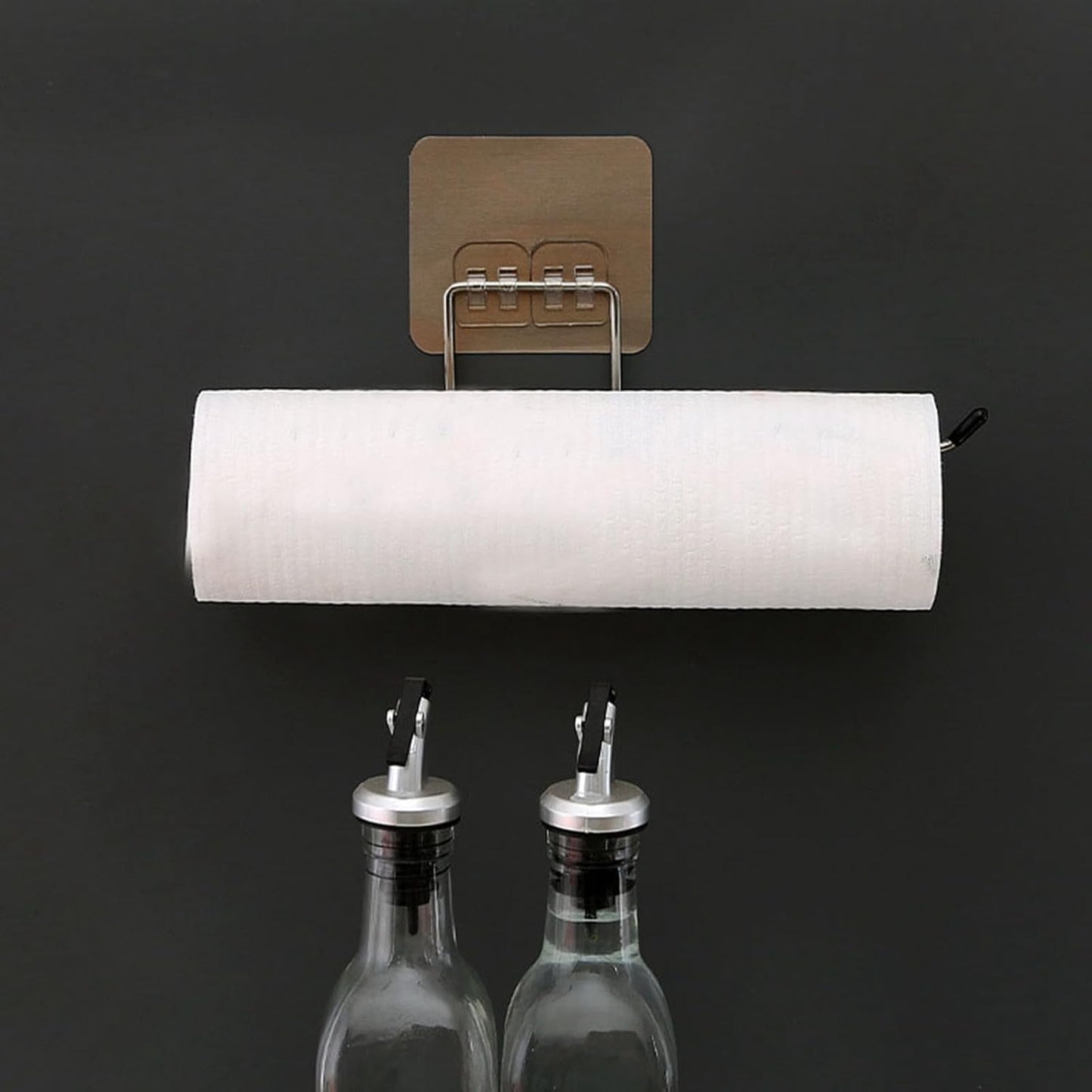Towel Holder, Wall Hanging Stainless Steel Paper Towel Bar, Dishcloth Rack for Kitchen Bathroom, Disposable Dishcloth Rack, Space Saving Design Multi Functional Use