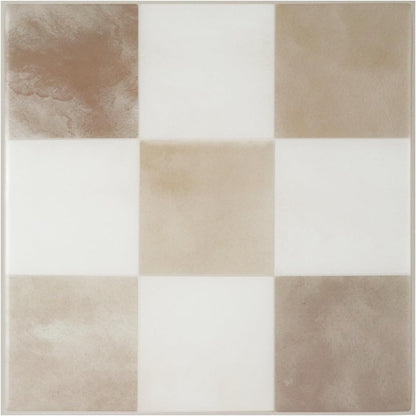 SMART TILES Peel and Stick Backsplash - 5 Sheets of 7,75" x 7,75" - 3D Adhesive Peel and Stick Tile Backsplash for Kitchen, Bathroom, Wall Tile, Checkered