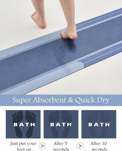 MontVoo-Bath Mat-Bathroom Mat Rug Non Slip Super Absorbent Stain Resistant Quick Dry Thin Bath Rug-Bath Mats for Bathroom Floor Bathtub Vanity-Bathmat Bath Rug Easy Care-17"x27" Grey