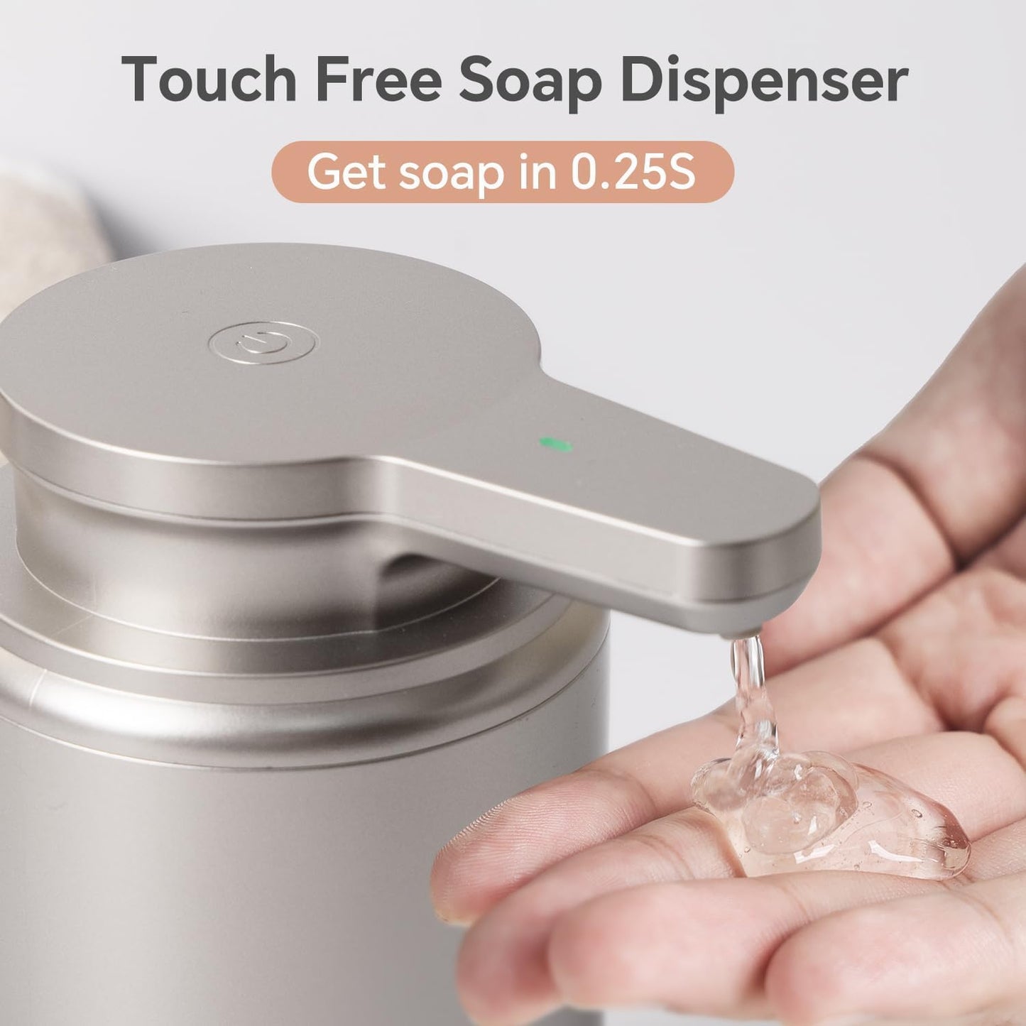 LAOPAO Automatic Foaming Soap Dispenser Plastic, Rechargeable Touchless Foam Hand Soap Dispenser for Bathroom, ABS Soap Pump for Kitchen, Water-Resistant, Xmas Gift 10oz, Plastic (NOT Metal)