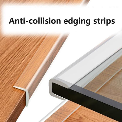 Transparent Sealing Strip U-Shaped Glass Edge Protector Clear Glass Guards Channel Edge Trim Flexible Cuttable for Panels Table Corners(2-3mm)