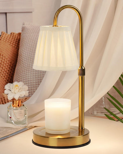 Candle Warmer Lamp Wood with Timer, Dimmable Electric Candle Lamp Warmer for Jar Candles, 2*35 Watt Bulb, Mothers Day Birthday Gifts for Women Men, Decorative Wooden Candle Lamp for Bedroom Home Decor