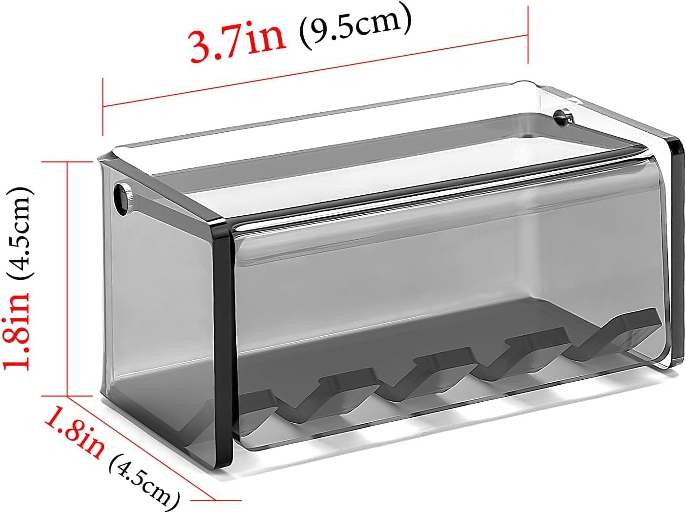5 Slots Wall Mount Toothbrush Holder with Cover, Self Adhesive Toothbrush Storage Organizer for Shower, Toothbrush Hanger with Automatic Toothpaste Squeezer Dispenser