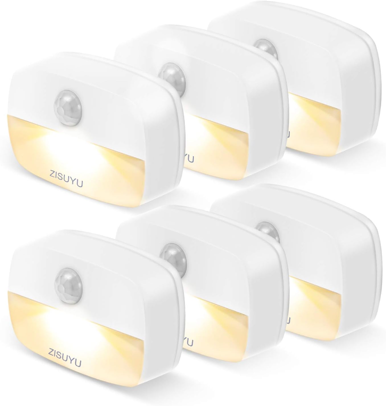 ZISUYU Motion Sensor Light Indoor Led Night Light Stick on Nightlight Battery Operated Lights for Hallway Stair Bathroom Closet Bedroom (Patent Applied)