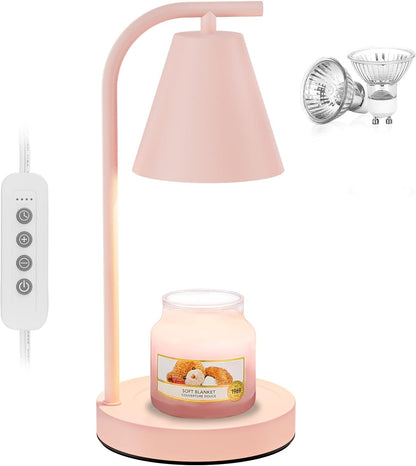 Hong-in Candle Warmer Lamp - with Timer & Dimmer, Modern Home Decor House Warming Gifts Wax Melt Warmer for Jar Candles, Cozy Birthday Gift for Women Mom (Black)
