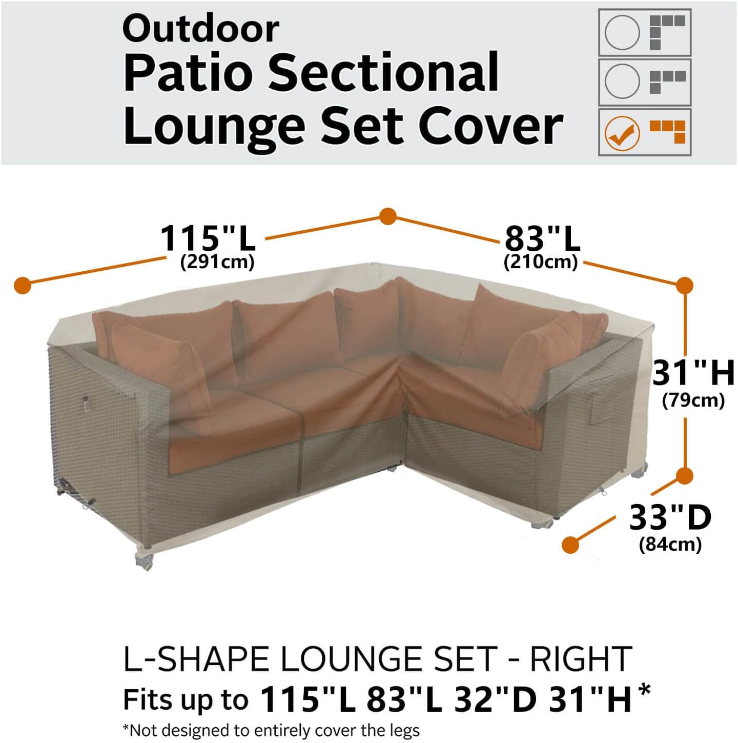 Patio Deck Box Cover, 63x30 Inch Fire Pit Covers with Straps and Handles, Waterproof Heavy Duty Outdoor Furniture Winter Cover for Keter, Suncast, Lifetime Container