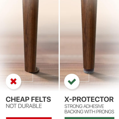 X-PROTECTOR 357 pcs Premium Huge Pack Felt Furniture Pads! Quantity of Furniture Sliders with Many Big Sizes – Your Ideal Floor Protectors. Protect Your Hardwood & Laminate Floor!