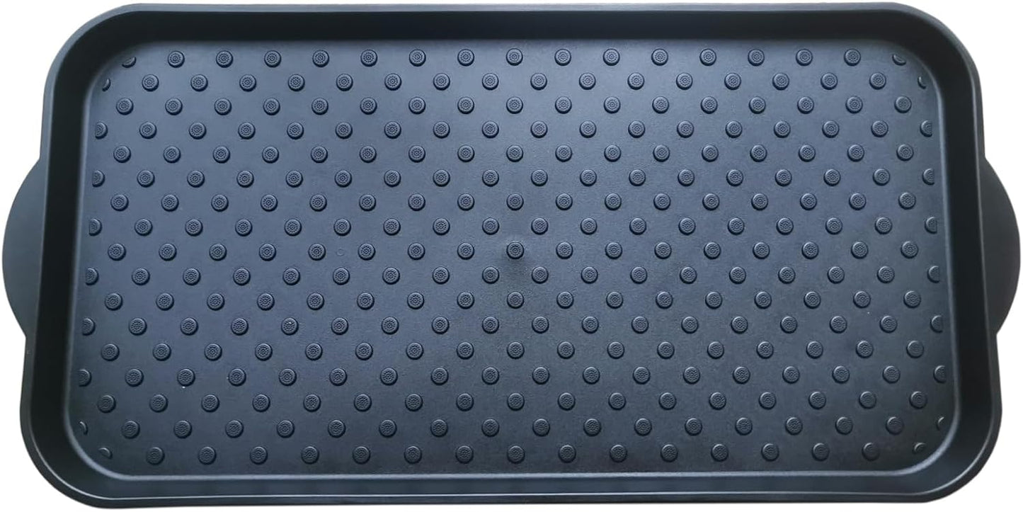 Rubber Boot Tray for Entryway,Boot Mat,Shoe Tray,Shoe Mat for Indoor and Outdoor Use (Soft Silicone Rubber, 29.5X14.9 inch)
