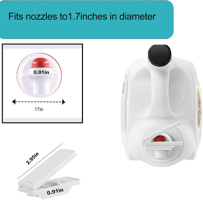 2 Pack Laundry Detergent dispenser Nozzle Switch Holder – Easy-Press Spout Opener, Drip-Free Detergent & Softener Accessory, Fits Most Large Bottles, laundry room organization