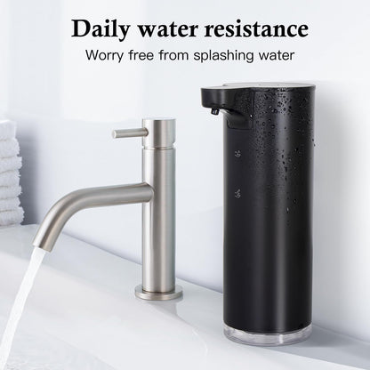 LAOPAO Automatic Soap Dispenser Foaming: Rechargeable Touchless Soap Dispenser Stainless Steel Foam Soap Dispenser for Bathroom Hand Soap Pump for Kitchen Xmas Gift, 9oz, White