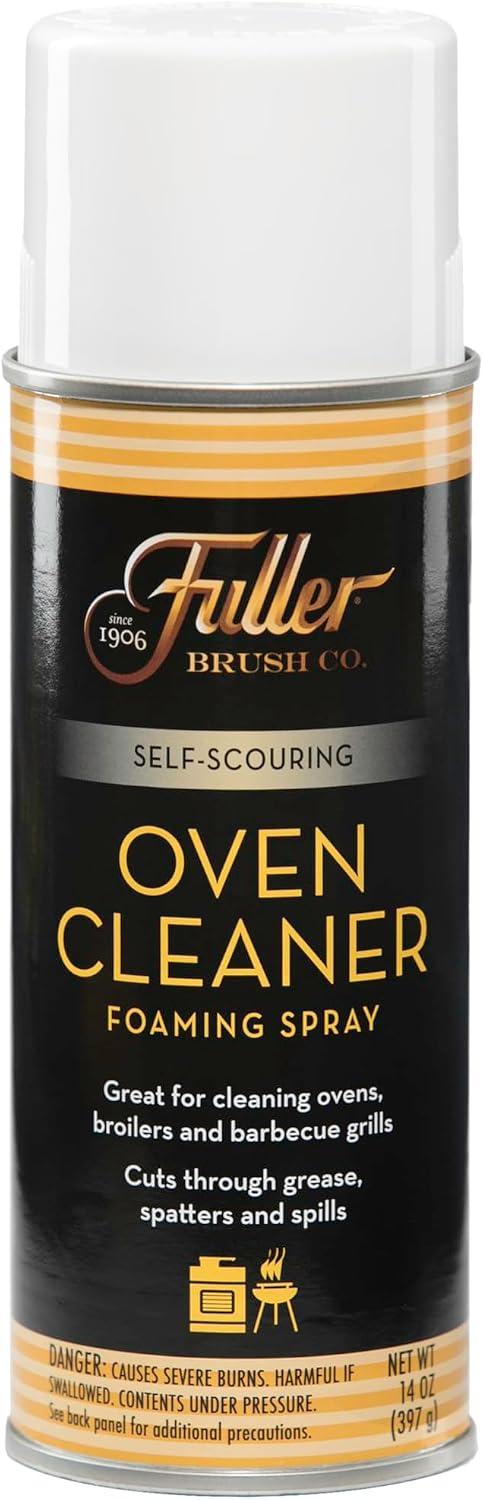 Fuller Brush Heavy Duty Oven Cleaner Spray - Fume Free, Self-Scouring Foam Cuts Baked-On Grease in 10 Min - No Harsh Smell, Minimal Scrubbing - Ovens, Broilers, Grills & Stainless Steel, 14 oz USA