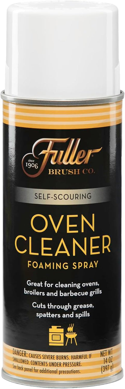 Fuller Brush Heavy Duty Oven Cleaner Spray - Fume Free, Self-Scouring Foam Cuts Baked-On Grease in 10 Min - No Harsh Smell, Minimal Scrubbing - Ovens, Broilers, Grills & Stainless Steel, 14 oz USA