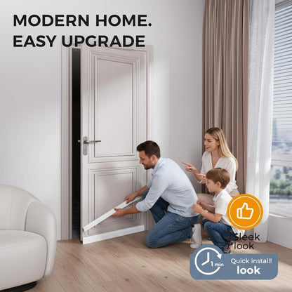 Premium Adjustable Door Draft Stopper - Under Door Sweep Weather Stripping with Strong Adhesive, Soundproof & Energy-Saving Seal for Exterior/Interior Doors, Cold Air & Noise Blocker