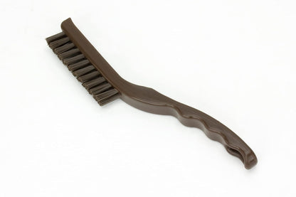 SPARTA Plastic Grout Brush, Crevice Brush with Hanging Hole for Cleaning Narrow Spaces, 9 Inches, Brown