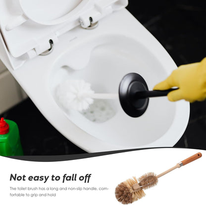 Long Handle Toilet Brush Cleaner Narrow Scrub Brush for Bathroom Toilet Bowl Cleaning Under Rim and Hard-to-Reach Areas