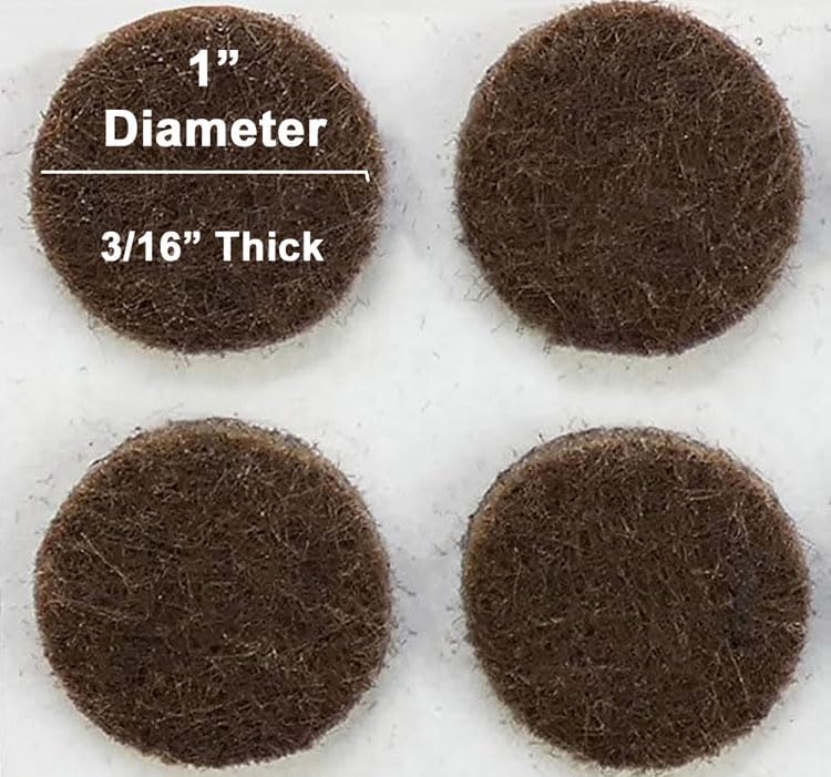 48 Pcs Self Adhesive 1" Round Felt Furniture Pads (White, 1")