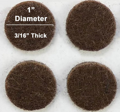 48 Pcs Self Adhesive 1" Round Felt Furniture Pads (White, 1")
