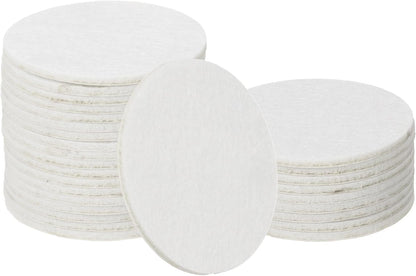uxcell 32Pcs Non Slip Furniture Pads, 3" Round Self Adhesive Felt Bumpers Noise Reducing Furniture Feet Floor Protector for Chairs Tables Furniture Legs (White 0.2" Thick) - Colors A